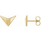 14K Yellow Geometric Earrings photo
