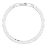 14K White Band for 7x5 mm Oval Engagement Ring photo 2