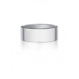 Henri Daussi 8mm Men's Wedding Band MB11 14k Gold White 0.40 Ctw. photo