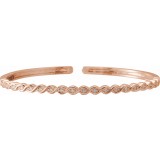 14K Rose 1/6 CTW Diamond Stackable Bangle Bracelet photo