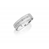 Henri Daussi 6mm Men's Wedding Band MB134 18k Gold White 0.69 Ctw. photo 2