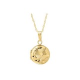 14K Yellow Gold engraved Round Child's Locket photo 2