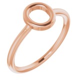 14K Rose Initial O Ring photo