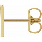 14K Yellow Single Initial V Earring photo 3