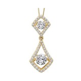 Gems One 14KT Yellow Gold & Diamond Rhythm Of Love Neckwear Pendant  - 3/4 ctw photo