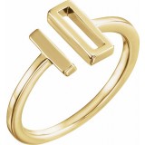 14K Yellow Bar Ring photo