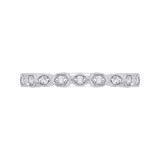 Shah Luxury 14K White Gold Round Diamond Wedding Band photo