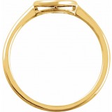 14K Yellow 8 mm Circle Ring photo 2