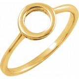 14K Yellow 8 mm Circle Ring photo