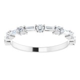 14K White 1/2 CTW Diamond Anniversary Band photo 3