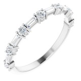 14K White 1/2 CTW Diamond Anniversary Band photo