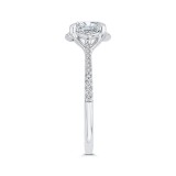 Shah Luxury 14K White Gold Round Diamond Engagement Ring (Semi-Mount) photo 3
