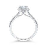 Shah Luxury 14K White Gold Round Diamond Engagement Ring (Semi-Mount) photo 4
