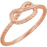 14K Rose Rope Knot Ring photo