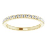 14K Yellow 3/8 CTW Diamond French-Set Anniversary Band photo 3