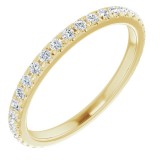 14K Yellow 3/8 CTW Diamond French-Set Anniversary Band photo