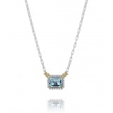 Vahan 14k Gold & Sterling Silver Sky Blue Topaz Necklace photo