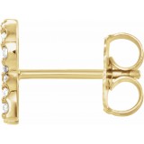14K Yellow .06 CTW Diamond Single Initial R Earring photo 2