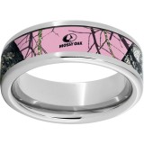 Serinium Pipe Cut Band with Mossy Oak Pink Break-Up Inlay photo