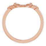 14K Rose .025 CTW Diamond Matching Band photo 2