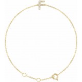 14K Yellow .05 CTW Diamond Initial F 6-7 Bracelet photo