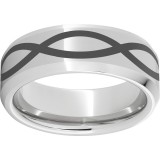 Serinium Beveled Edge Band with Infinity Laser Engraving photo