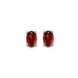 Gems One 14Kt White Gold Garnet (7/8 Ctw) Earring photo