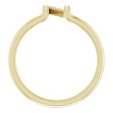 14K Yellow .08 CTW Diamond Initial N Ring photo 2