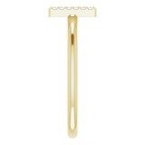 14K Yellow .08 CTW Diamond Initial N Ring photo 4