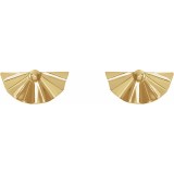 14K Yellow Geometric Earrings photo 2