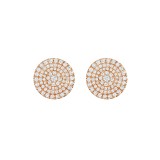 Henri Daussi 18k Rose Gold Diamond Stud Earrings photo