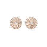 Henri Daussi 18k Rose Gold Diamond Stud Earrings photo