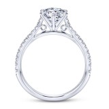 Gabriel & Co. 14k White Gold Contemporary Straight Engagement Ring photo 2