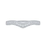 Shah Luxury 14K White Gold Diamond Wedding Band photo