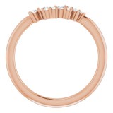 14K Rose  1/8 CTW Diamond Matching Band photo 2