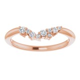 14K Rose  1/8 CTW Diamond Matching Band photo 3