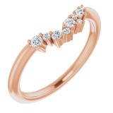 14K Rose  1/8 CTW Diamond Matching Band photo