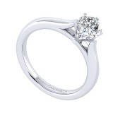 Gabriel & Co 14K White Gold Michelle Solitaire Diamond Engagement Ring photo 3