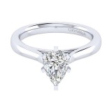 Gabriel & Co 14K White Gold Michelle Solitaire Diamond Engagement Ring photo