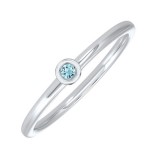 Gems One 10Kt White Gold Aquamarine (1/20 Ctw) Ring photo