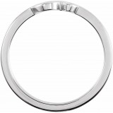 14K White Petite Om Ring photo 2