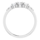 14K White 1/2 CTW Diamond Stackable Ring photo 2