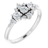 14K White 1/2 CTW Diamond Stackable Ring photo