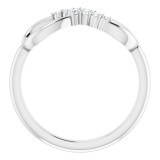 14K White 1/8 CTW Diamond Infinity-Inspired Ring photo 2
