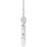 14K White Infinity-Inspired Heart 16-18 Necklace photo 2