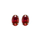 Gems One 14Kt White Gold Ruby (1 Ctw) Earring photo