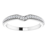 14K White 1/8 CTW Diamond Matching Band photo 3