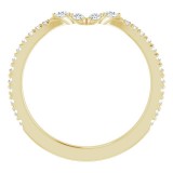 14K Yellow 1/4 CTW Diamond French-Set Matching Band photo 2