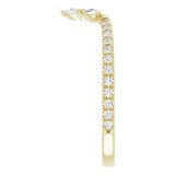 14K Yellow 1/4 CTW Diamond French-Set Matching Band photo 4