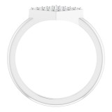 14K White 1/8 CTW Diamond Geometric Ring photo 2
